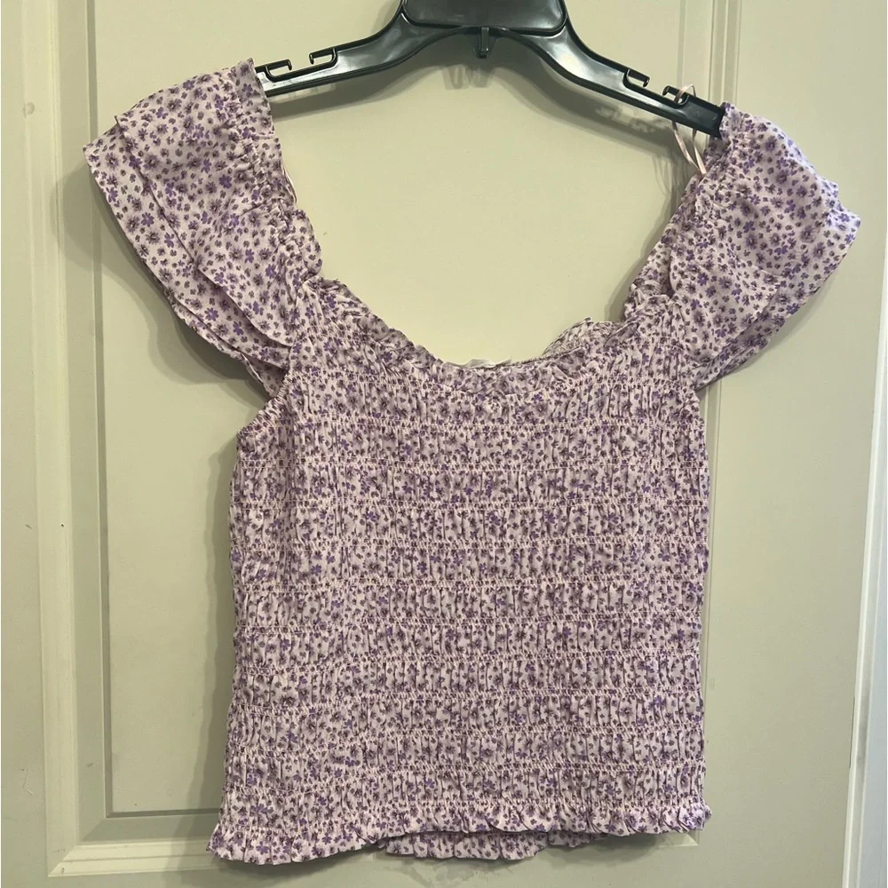 Lush floral peasant top